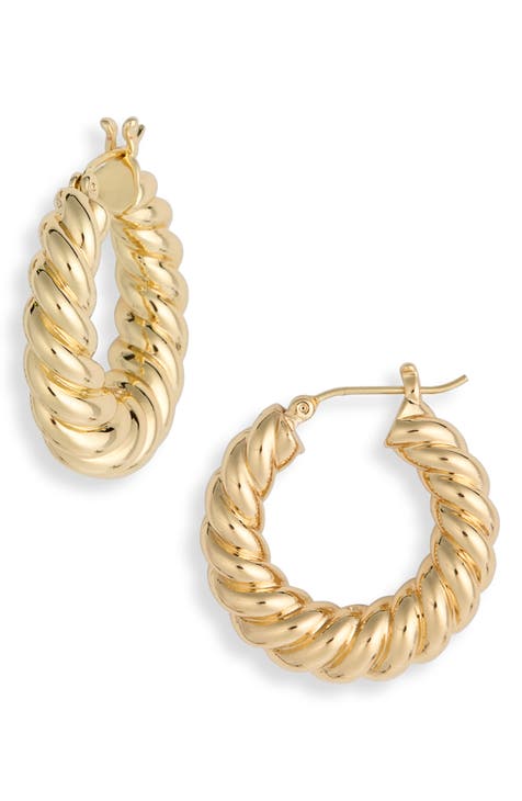 Twisted Hoop Earrings