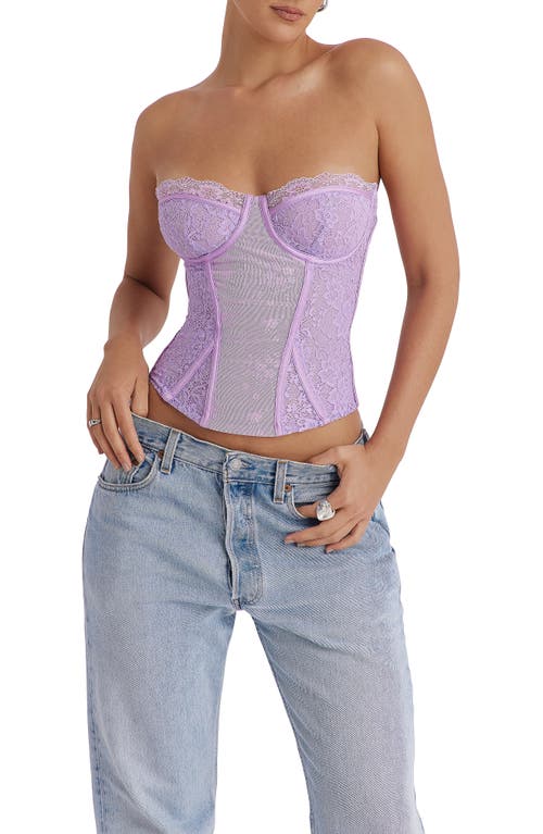 MISTRESS ROCKS MISTRESS ROCKS STRAPLESS LACE CORSET TOP