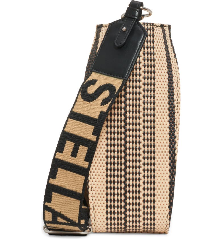 Mini Stella Logo Stripe Woven Shoulder Bag