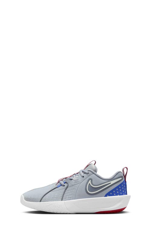 Nike Kids' G.t. Cut 3 Basketball Shoe In Wolf Grey/blue/sail