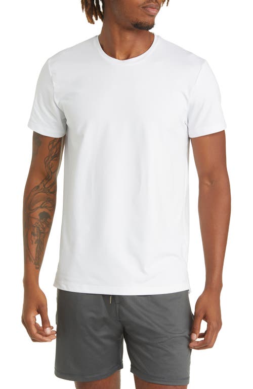 Barbell Apparel Men's Split Hem T-Shirt in White