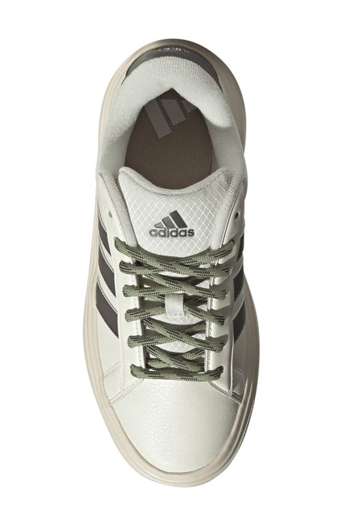 Adidas Originals Adidas Grand Court Platform Sneaker In Off White/charcoal/white