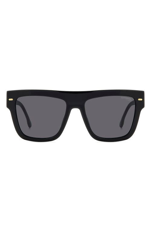 55mm Flat Top Sunglasses in Black/Grey