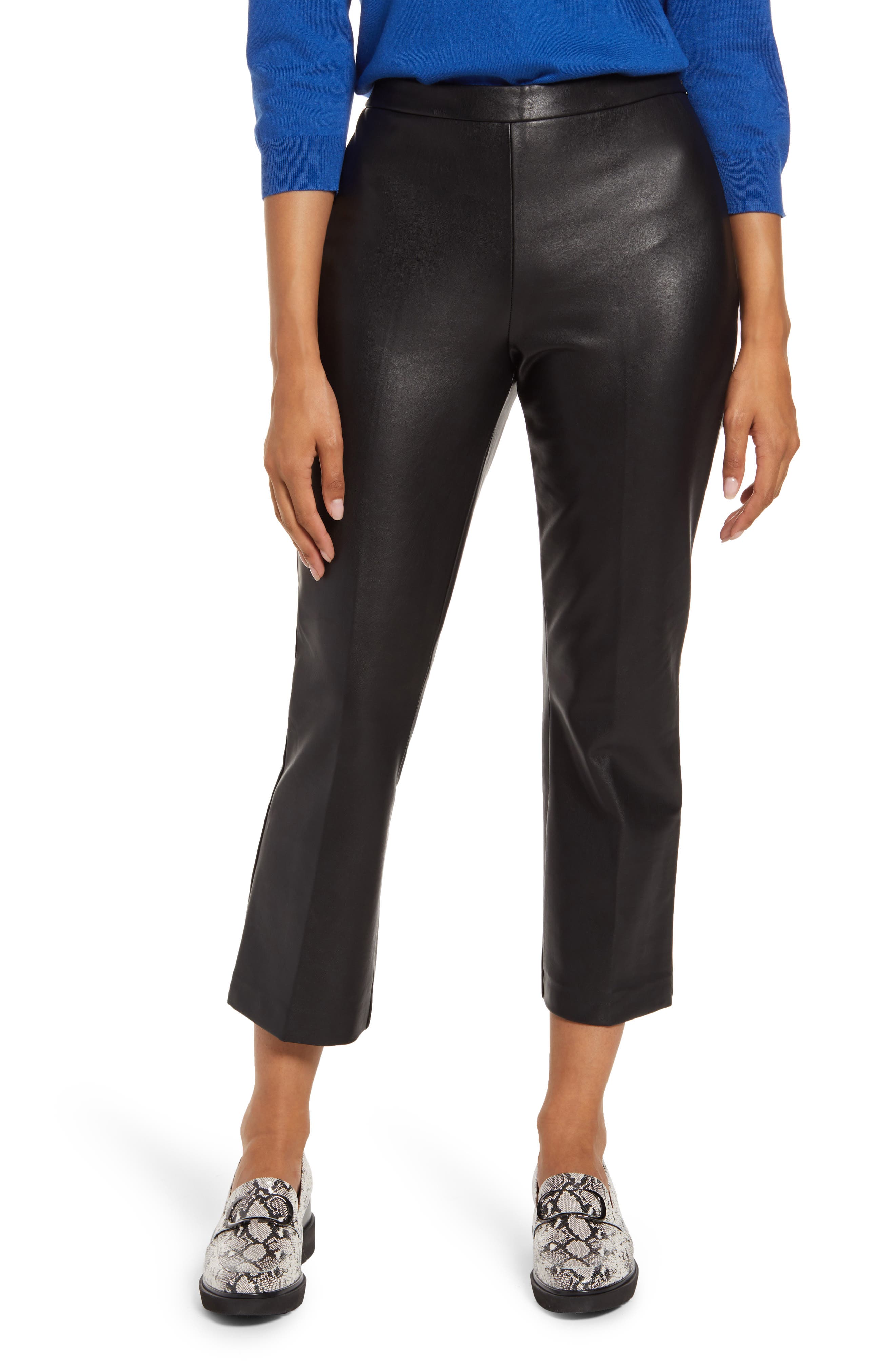 cropped leather pants