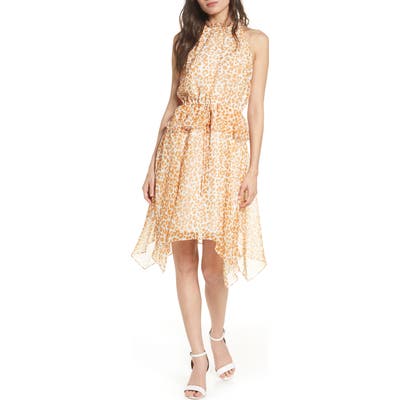 Sam Edelman Peplum Chiffon Dress, Yellow
