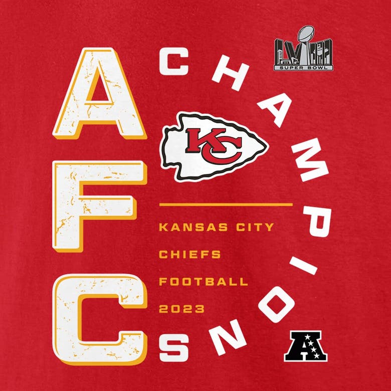 Shop Fanatics Branded Red Kansas City Chiefs 2023 Afc Champions Right Side Big & Tall T-shirt
