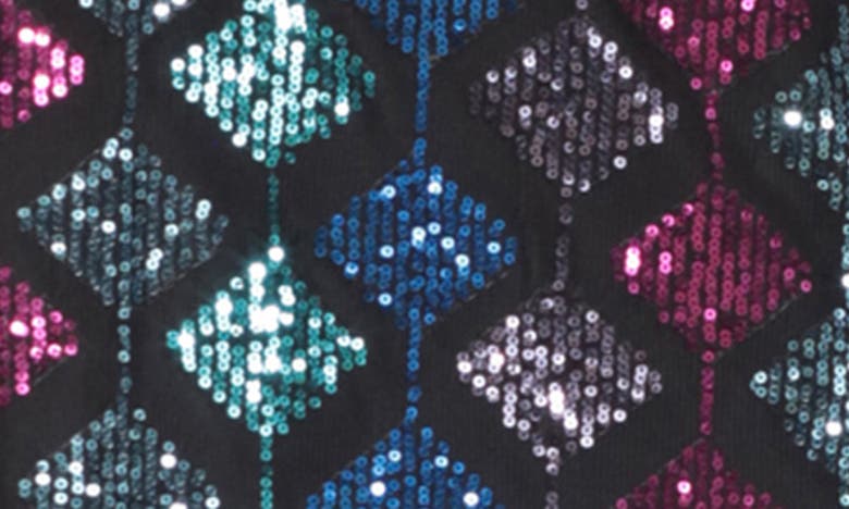 LONDON TIMES DIAMOND SEQUIN MINI DRESS