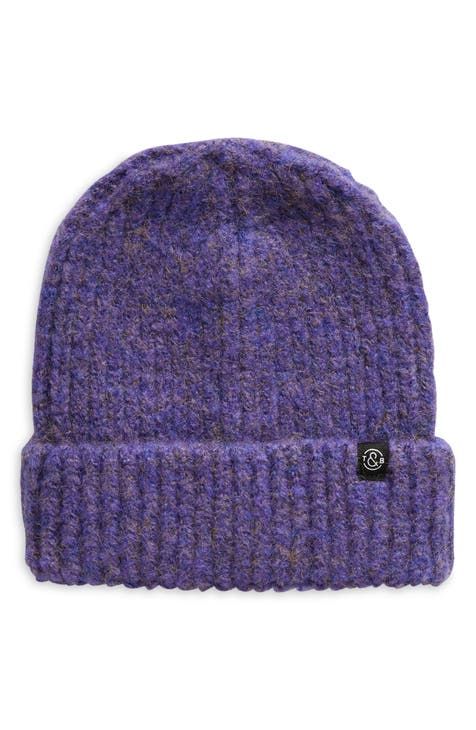 Clothing & Accessories :: Hats :: Winter Hats :: Kids Crochet Hat - Dk  Purple & Lavender Stripe