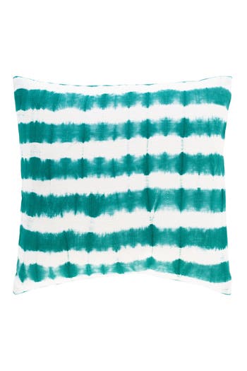 Shop Surya Suji Pillow Cover In Teal/white