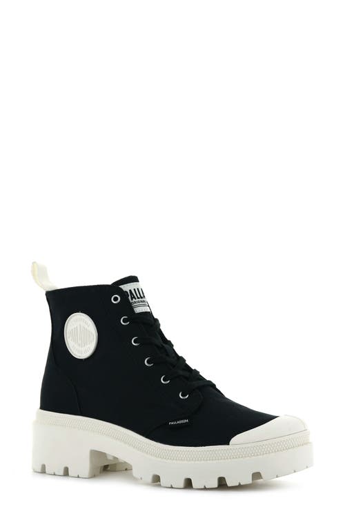 Palladium Pallabase Bootie In Black/marshmallow