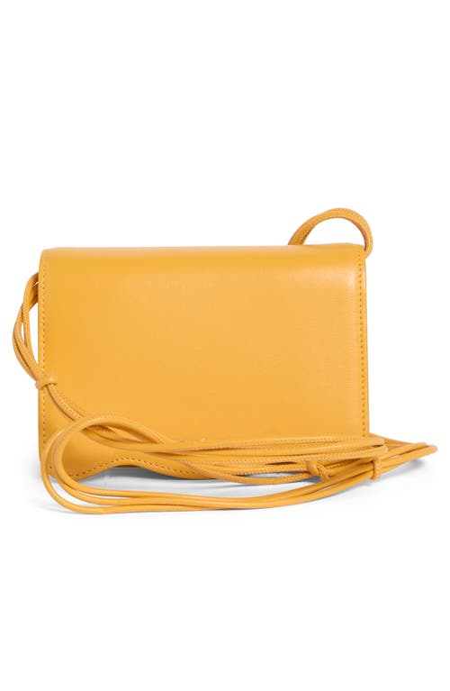 Shop Palm Angels Palm Beach Leather Crossbody Bag<br> In Yellow