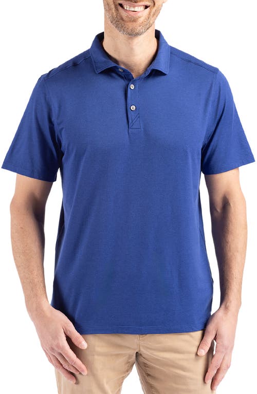 Shop Cutter & Buck Comfort Performance Jersey Polo In Tour Blue