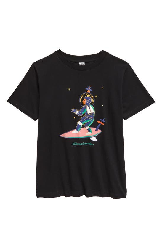 Billionaire Boys Club Kids' Surf Rider Cotton Graphic T-shirt In Black