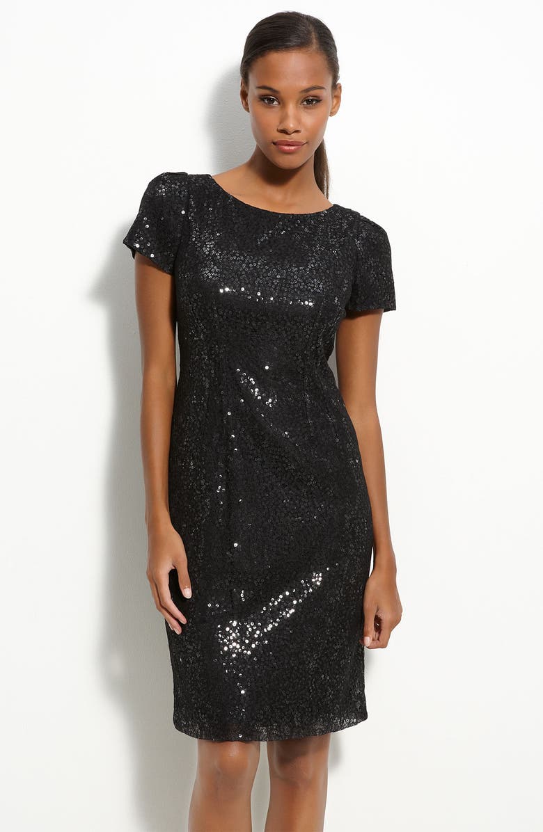 Elie Tahari 'Lolly' Lace & Sequin Sheath Dress | Nordstrom