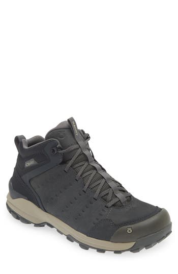 Oboz Sypes Mid B-dry Waterproof Leather Hiking Sneaker In Lava Rock
