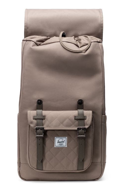 Shop Herschel Supply Co . Little America Backpack In Brindle Quilted