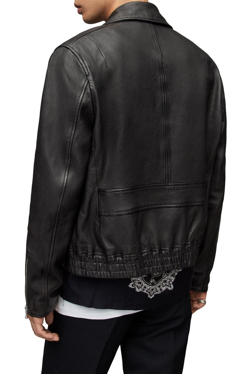 AllSaints Gino Leather Bomber Jacket | Nordstrom