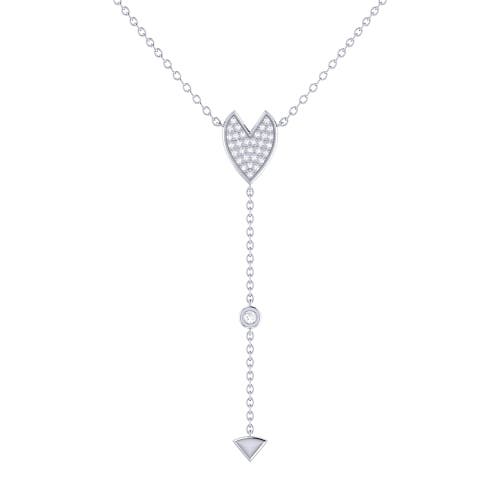 Shop Luvmyjewelry Raindrop Drip Sterling Silver Diamond Y Necklace