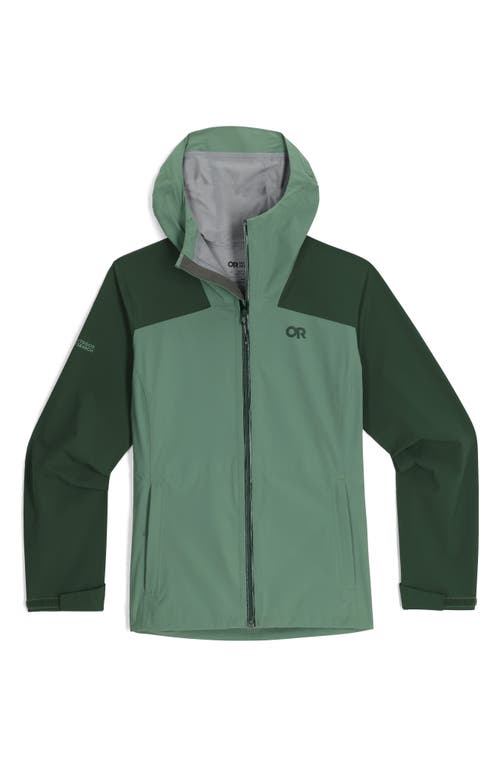 Shop Outdoor Research Stratoburst Packable Rain Jacket In Balsam/grove