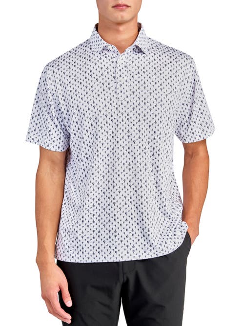 Construct Con.struct Golf Ball Print Performance Golf Polo In White/black