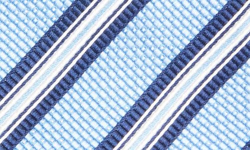 Shop Nordstrom Stripe Silk Tie In Light Blue