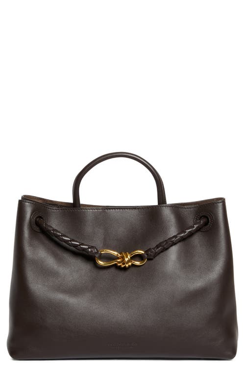 Bottega Veneta Medium Andiamo Top Handle Bag In 2190 Fondant-m Brass