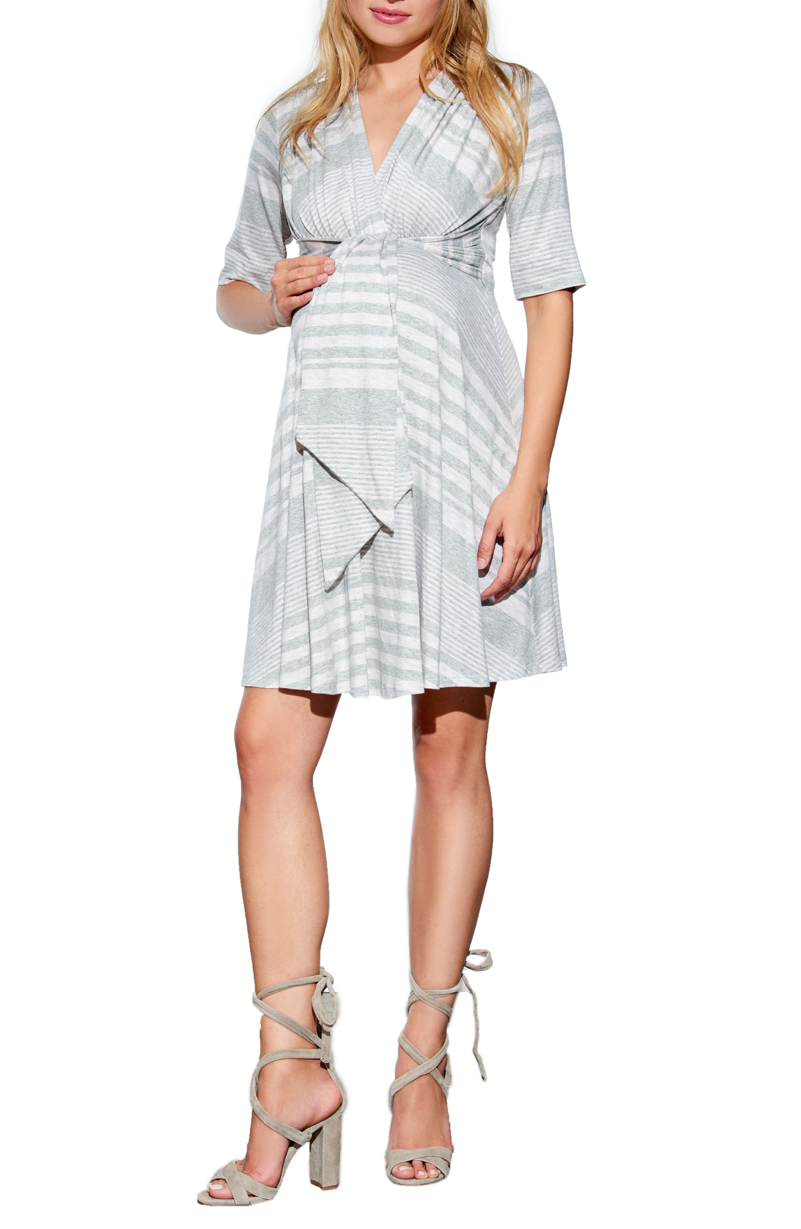 Maternal America Tie Waist Maternity Dress