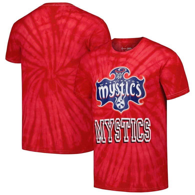 Stitches Unisex  Red Washington Mystics Tie-dye Logo T-shirt