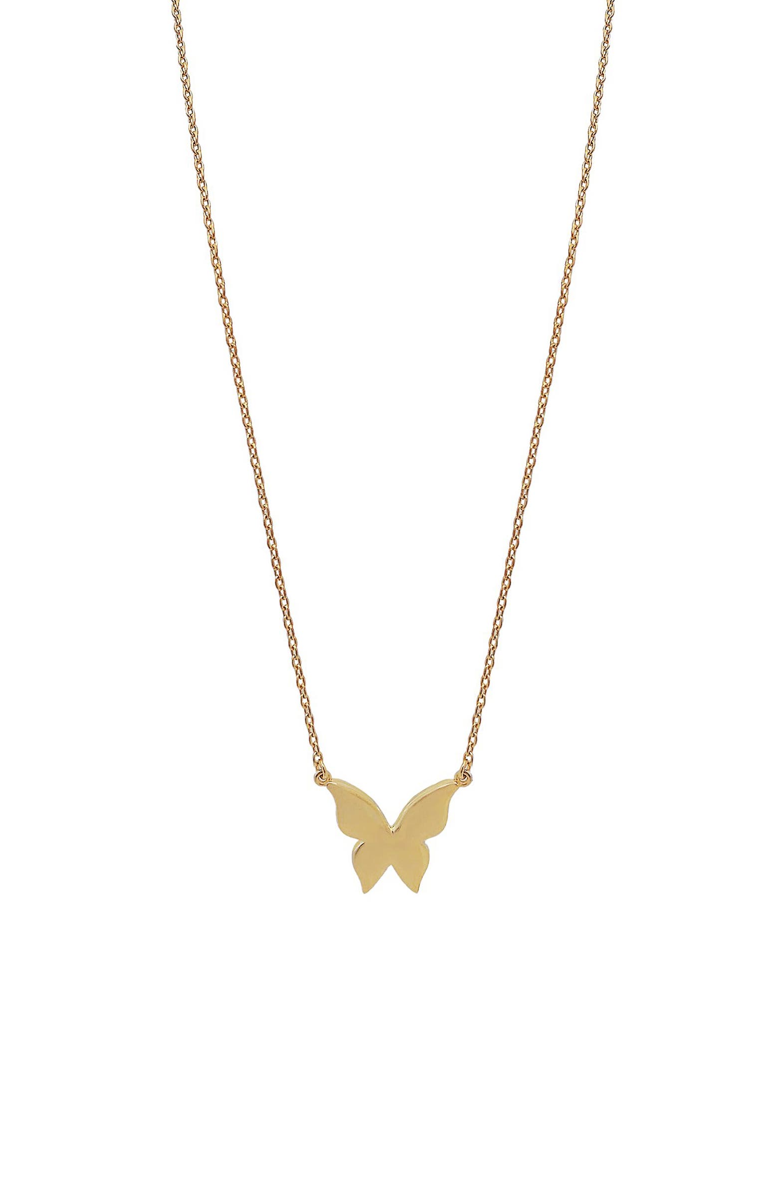 Adina's Jewels Butterfly Pendant Necklace | Nordstrom