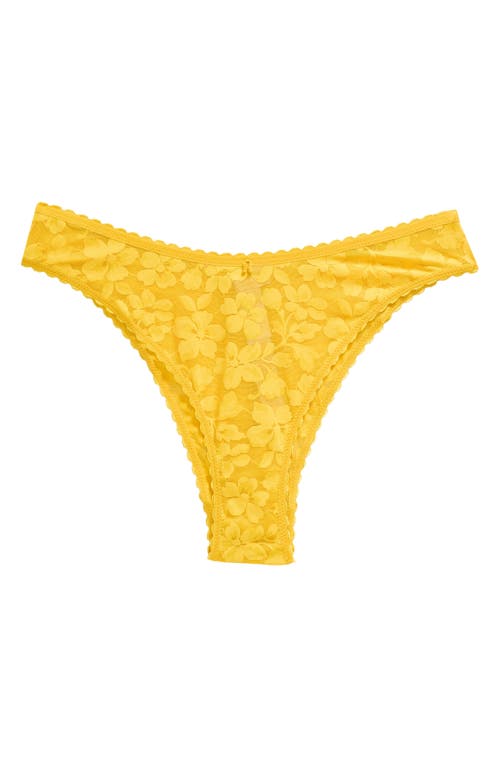 Shop Savage X Fenty Lavish Lace Lace Brazilian Panties In Topaz Yellow