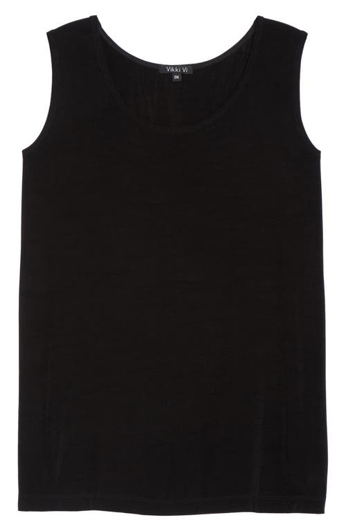 Shop Vikki Vi Sleeveless Stretch Knit Tunic In Black