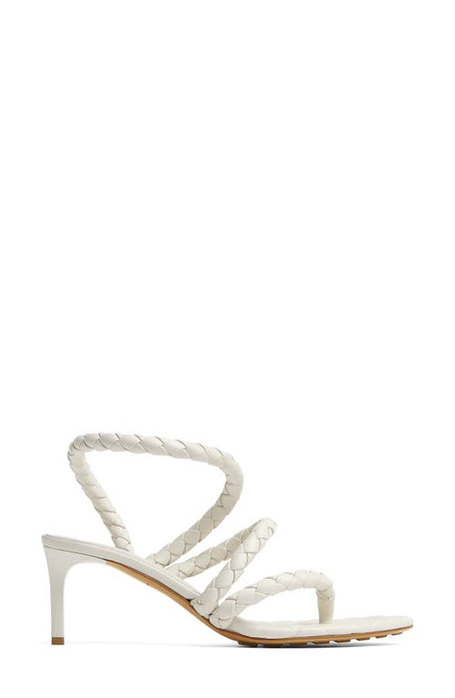 Bottega Veneta Leaf Ankle Strap Sandal White at Nordstrom,