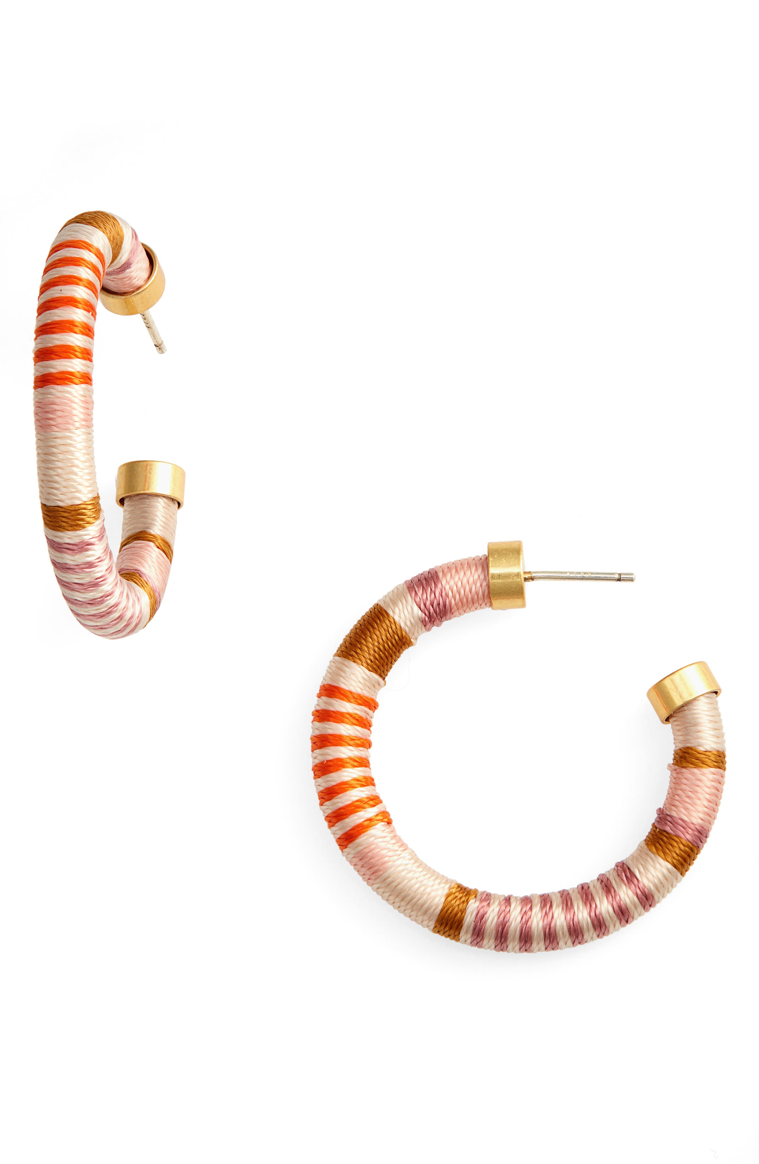 thread wrapped earrings