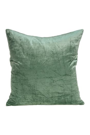 Parkland Collection Transitional Solid Throw Pillow In Green