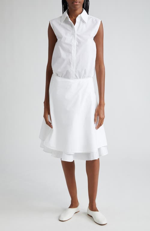 Proenza Schouler Cindy Washed Cotton Poplin Shirtdress White at Nordstrom,