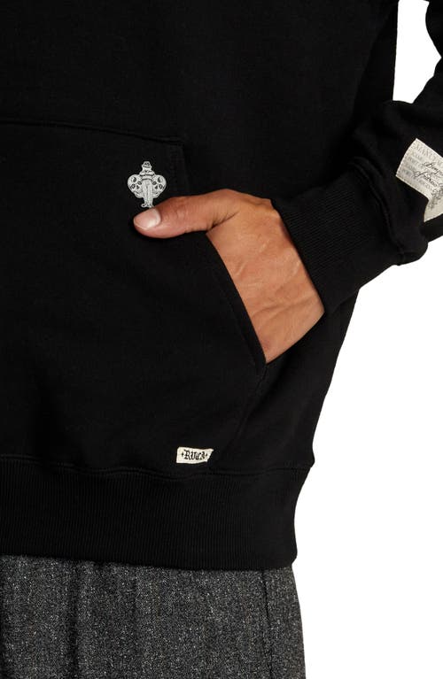 Shop Rvca Chef's Kiss Fleece Hoodie In Black