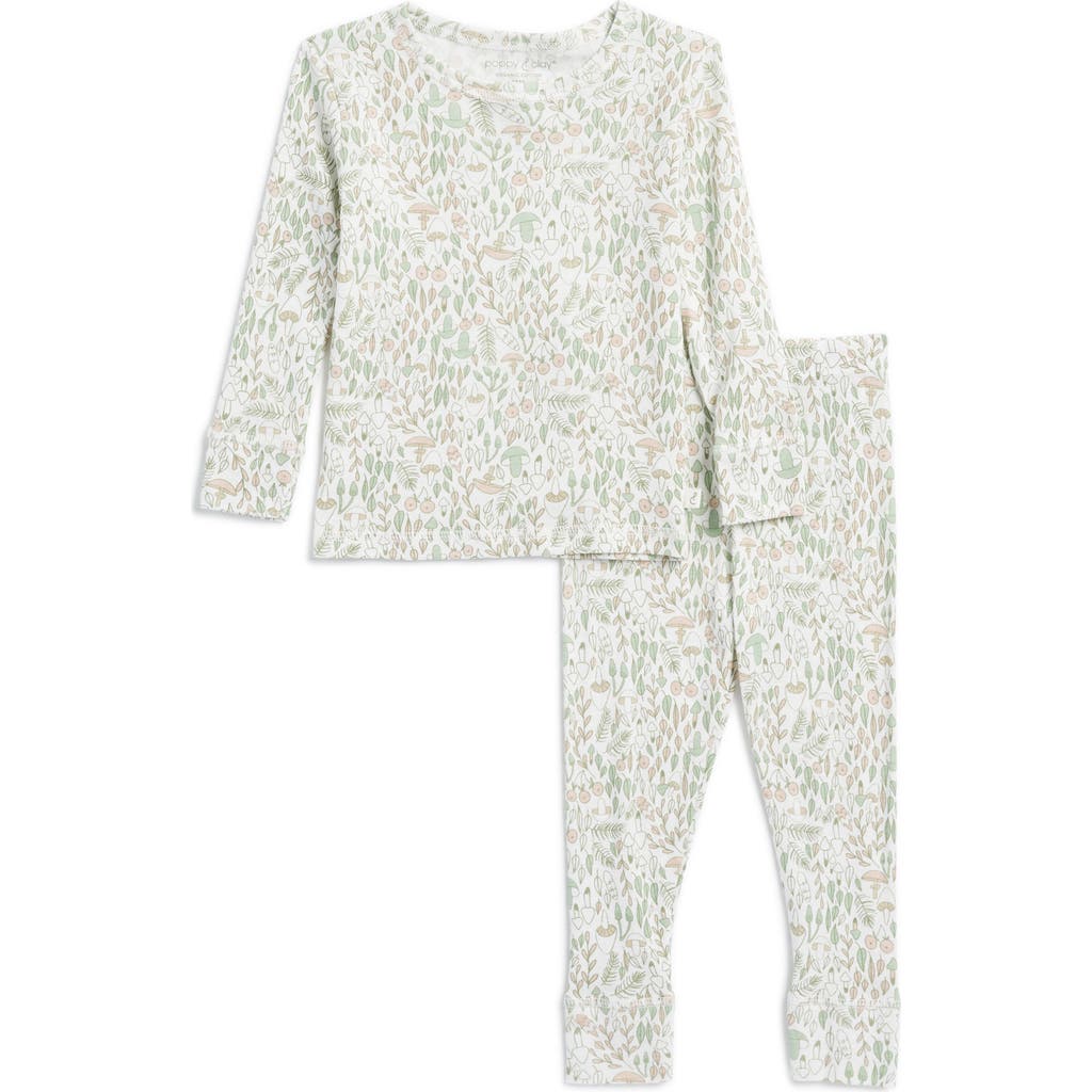 Poppy & Clay Essential Fitted Two-piece Pajamas In Floral Ditsy