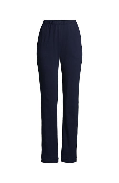 Lands' End Sport Knit High Rise Pants In Radiant Navy