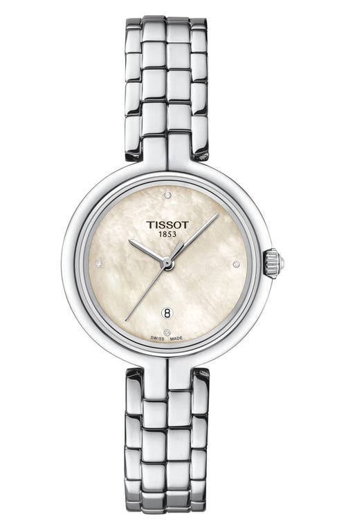 Shop Tissot Flamingo Bracelet Watch, 30mm In White Mother Of Pearl