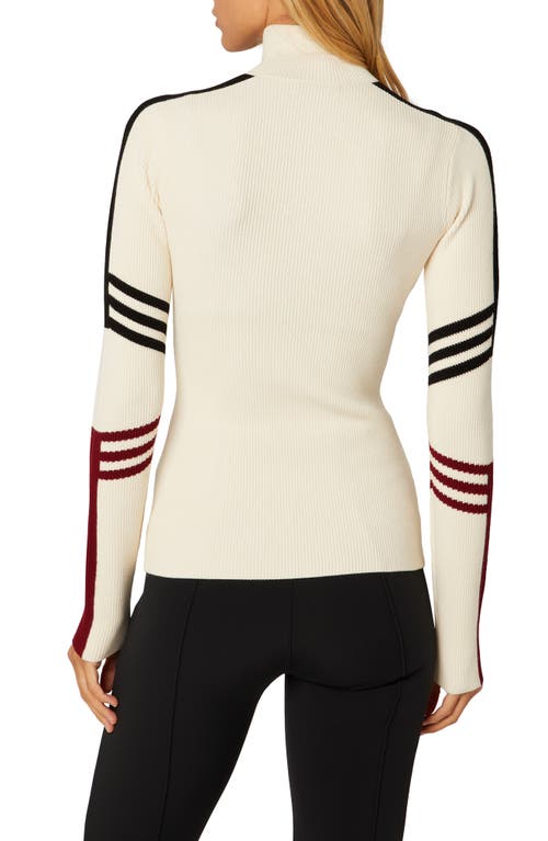 Shop Alp N Rock Kate Mock Neck Half Zip Sweater In Ivory