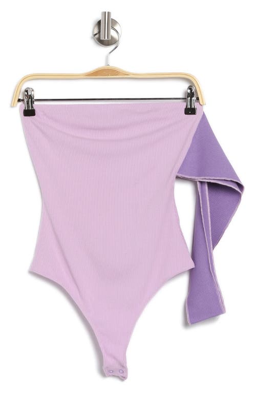 Shop N By Naked Wardrobe Two-tone Bodysuit In Bloom/purple