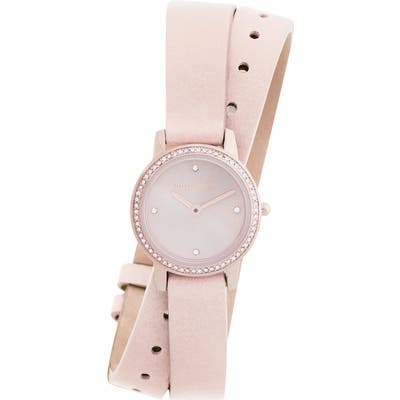 Rebecca Minkoff Major Double Wrap Leather Strap Watch, 22Mm