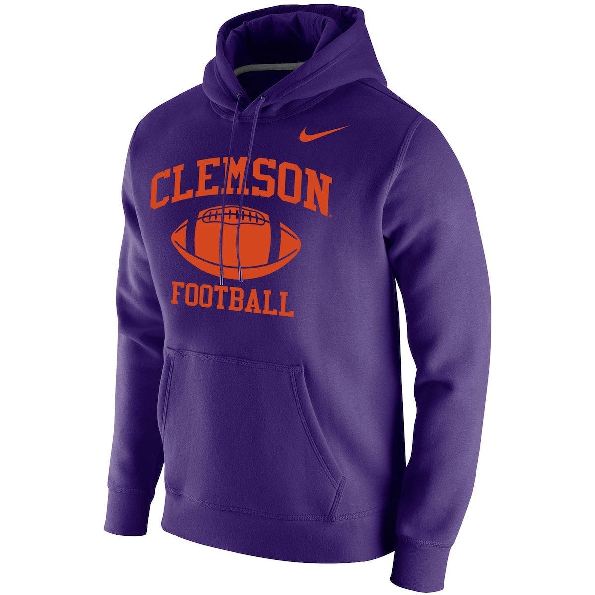 purple clemson hoodie nike