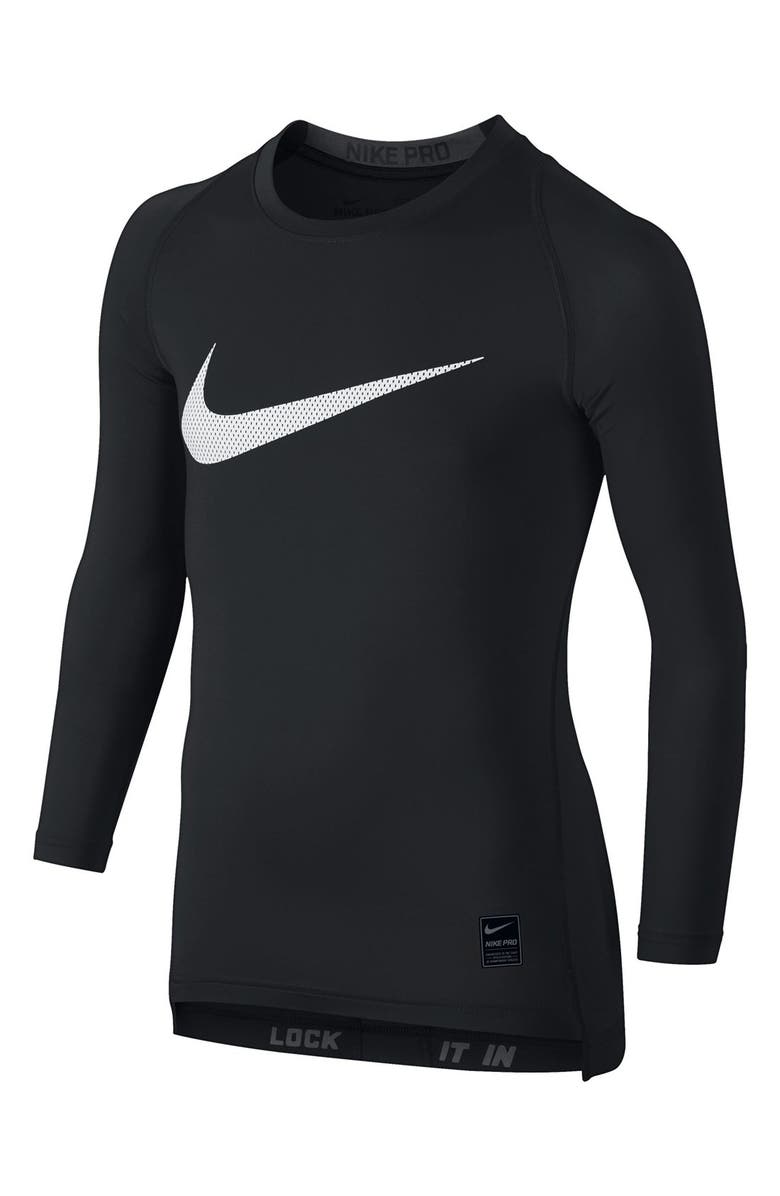 Nike 'Pro Combat Hypercool Compression HBR' Long Sleeve T-Shirt (Little Boys & Big Boys) | Nordstrom