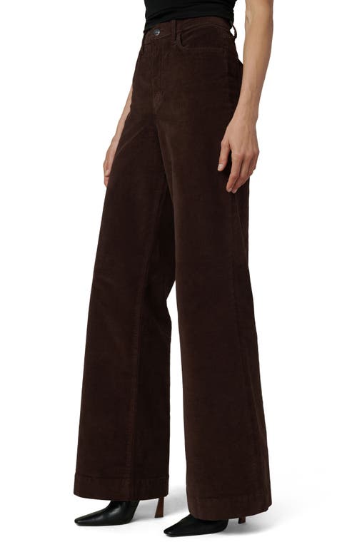 Shop Joe's The Mia High Waist Wide Leg Corduroy Jeans In Coffee Bean