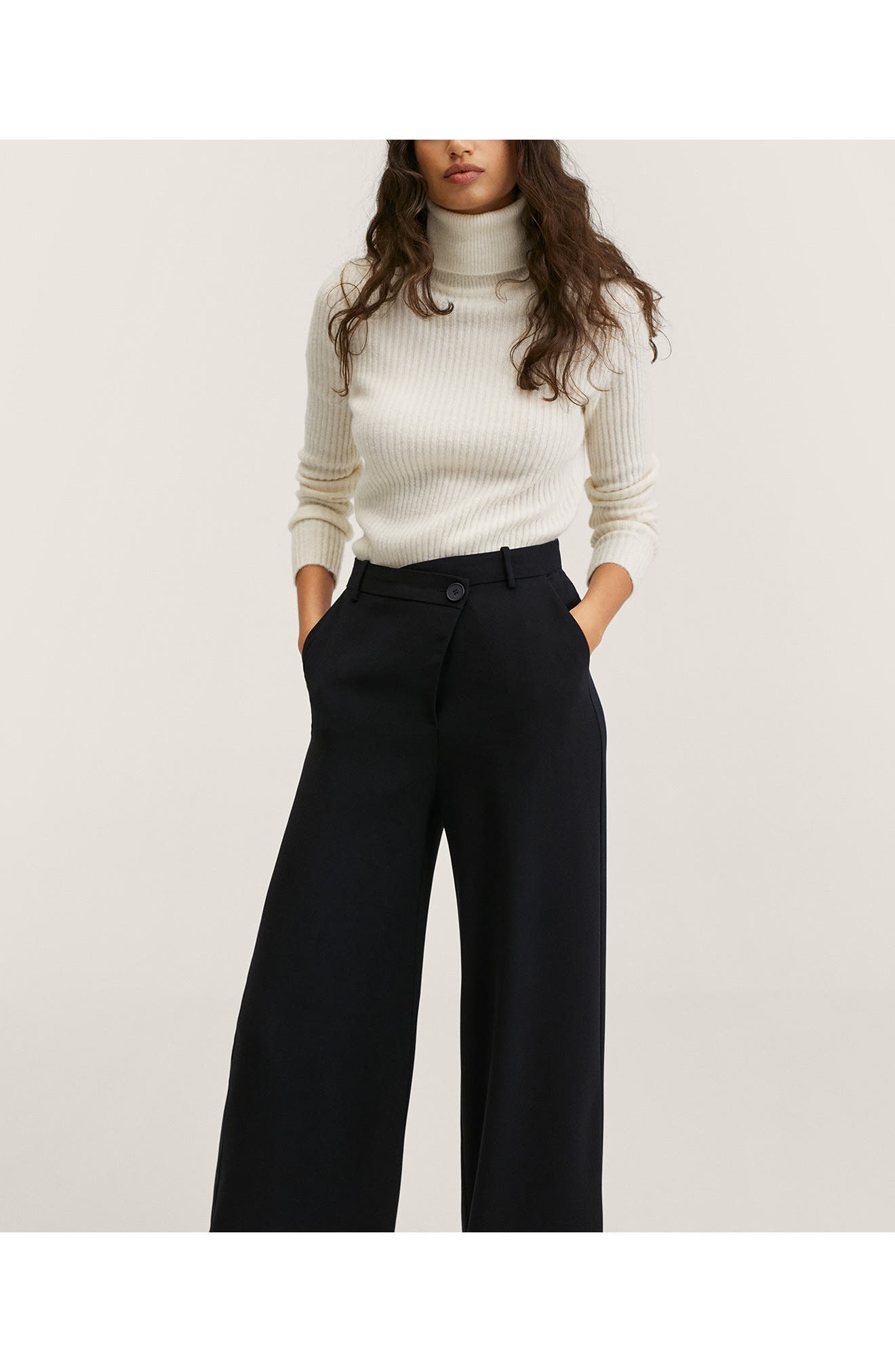 mango high waisted trousers