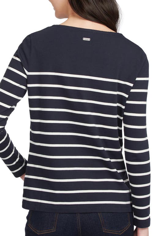 Barbour Bradley Womens Top In Navy/cloud