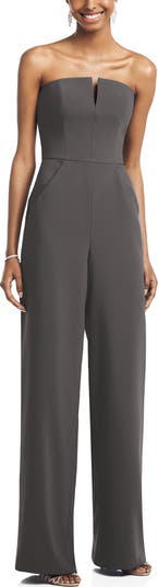Dessy Collection Strapless Crepe Jumpsuit | Nordstrom