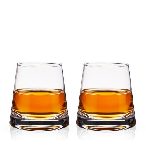 Viski Burke Crystal Whiskey Glasses Set Of 2 In Clear