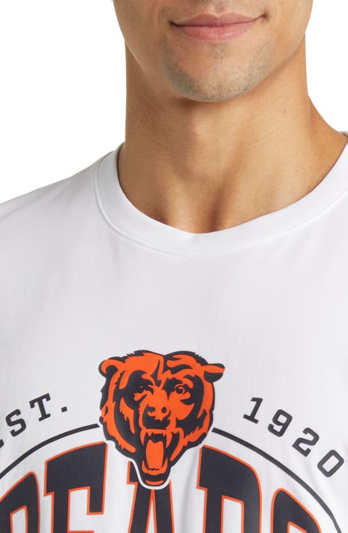 Shop Hugo Boss Boss X Nfl Stretch Cotton Graphic T-shirt In Chicago Bears White